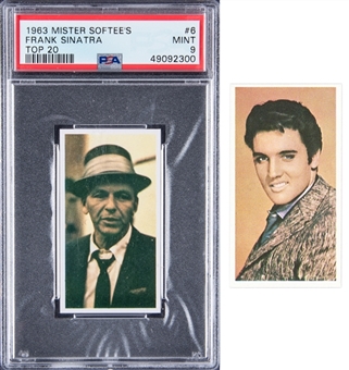 1963 Mister Softee "Top 20" High Grade Complete Set (20) Including Elvis Presley and Frank Sinatra (PSA MINT 9)